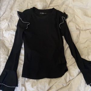 Semi-sheer Ruffle top